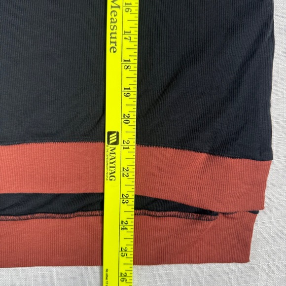 We The Free People Feeling It Tee S‎ Black Brown Patchwork Top Boho Fall Hippie - Picture 8 of 14